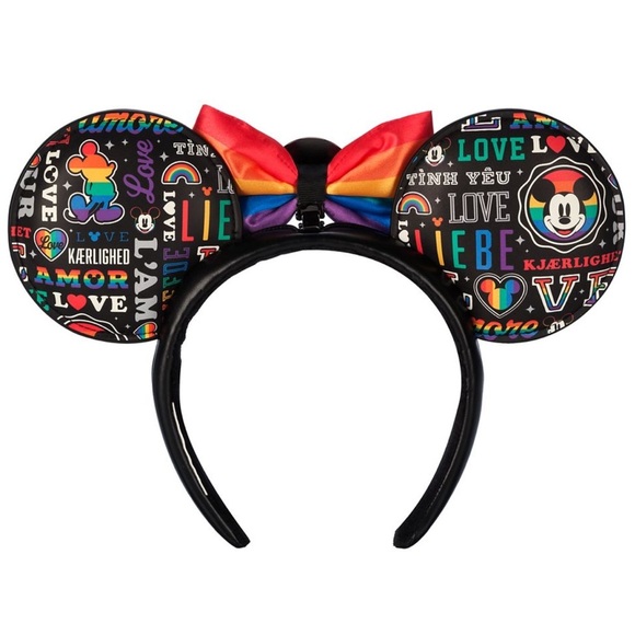 Authentic Unisex Disney Pride LOVE Ears with Removable Bow - NWT - Picture 2 of 4
